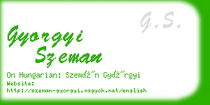 gyorgyi szeman business card